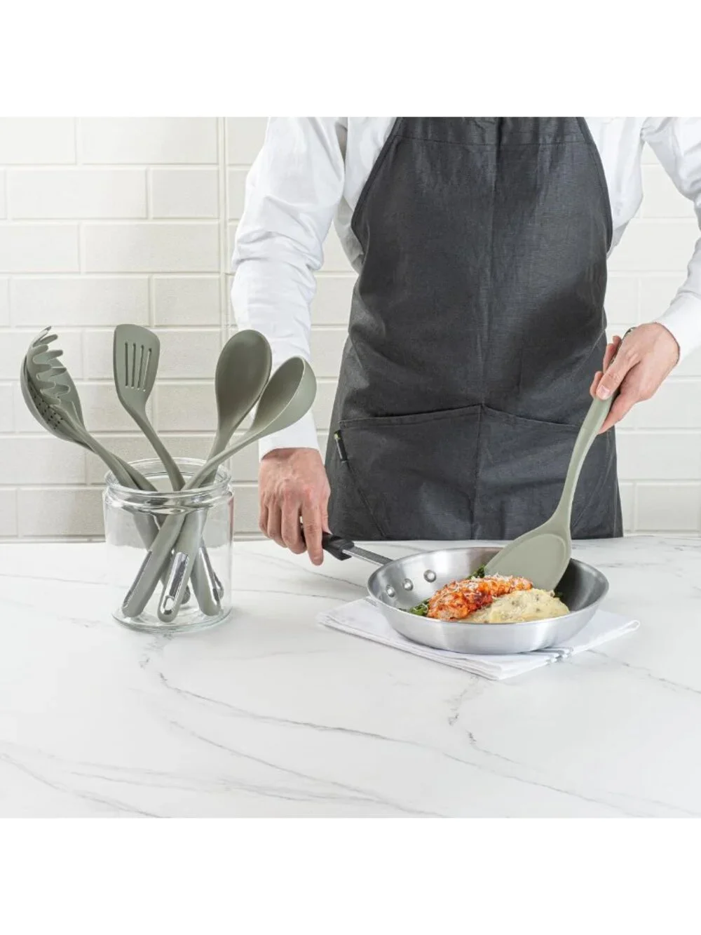 6-Piece Silicone Utensil Set - Non-Slip, Heat-Resistant Kitchen Tools, Durable